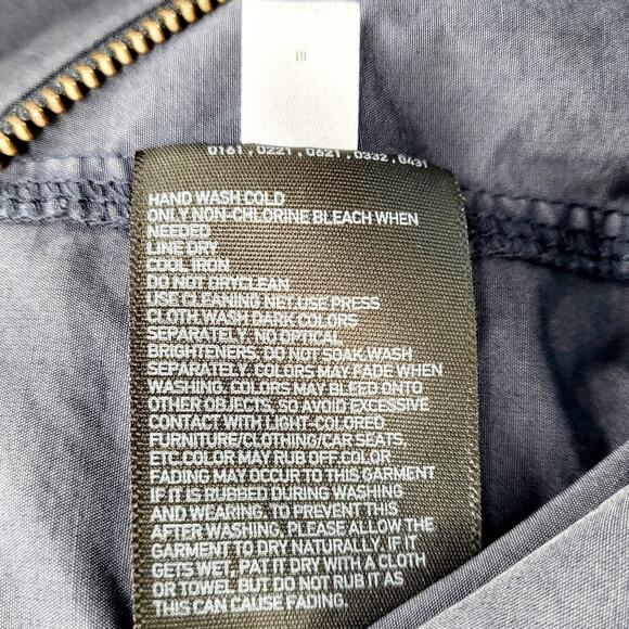 Uniqlo Navy Blue Hooded Nylon Cotton Long-sleeve Utility Jacket Women's Size M - Picture 8 of 8